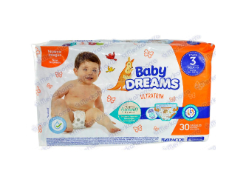 Pañales Baby Dreams Ultra E 3 X 30 un