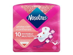 Toallas higiénicas Nosotras Invi Multiestilo 10 und