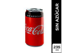 Gaseosa Coca Cola Lata sin Az 269 ml