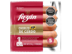 Chorizo de Cerdo Fazan 250 g 5 und