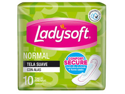 Toallas higiénicas Ladysoft Normal con Alas 10 und