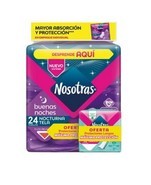 Toallas higiénicas Nosotras Buenas Noches X 24