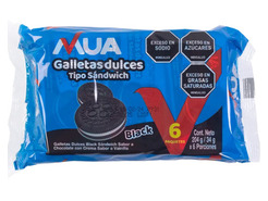 Galletas Tipo Sand Black MUA X 6 204 g