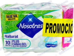 Toallas higiénicas Nosotras Plus Canal 10 und