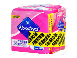 Toallas higiénicas Nosotras Invisible Rapigel X 10