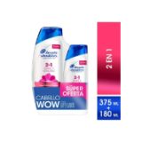 Shampoo Head & Shoulders 2 en 1 375 + 180 ml