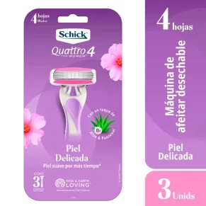Prestobarba Schick Quattro + 3 Rp Women