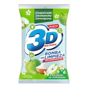 Detergente 3 D Multiusos Manzana 2 kg