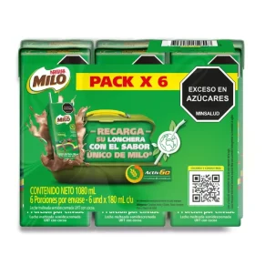 Bebida Milo UHT Menos a 6 und 180 ml