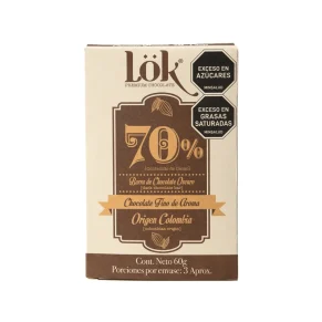 Barra de Chocolate Lok 70% 60 g