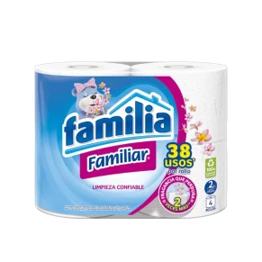 Papel higiénico. Familia Familiar 4 rollos