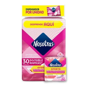 Toallas higiénicas Nosotras Invisi Rapigelx 30 und